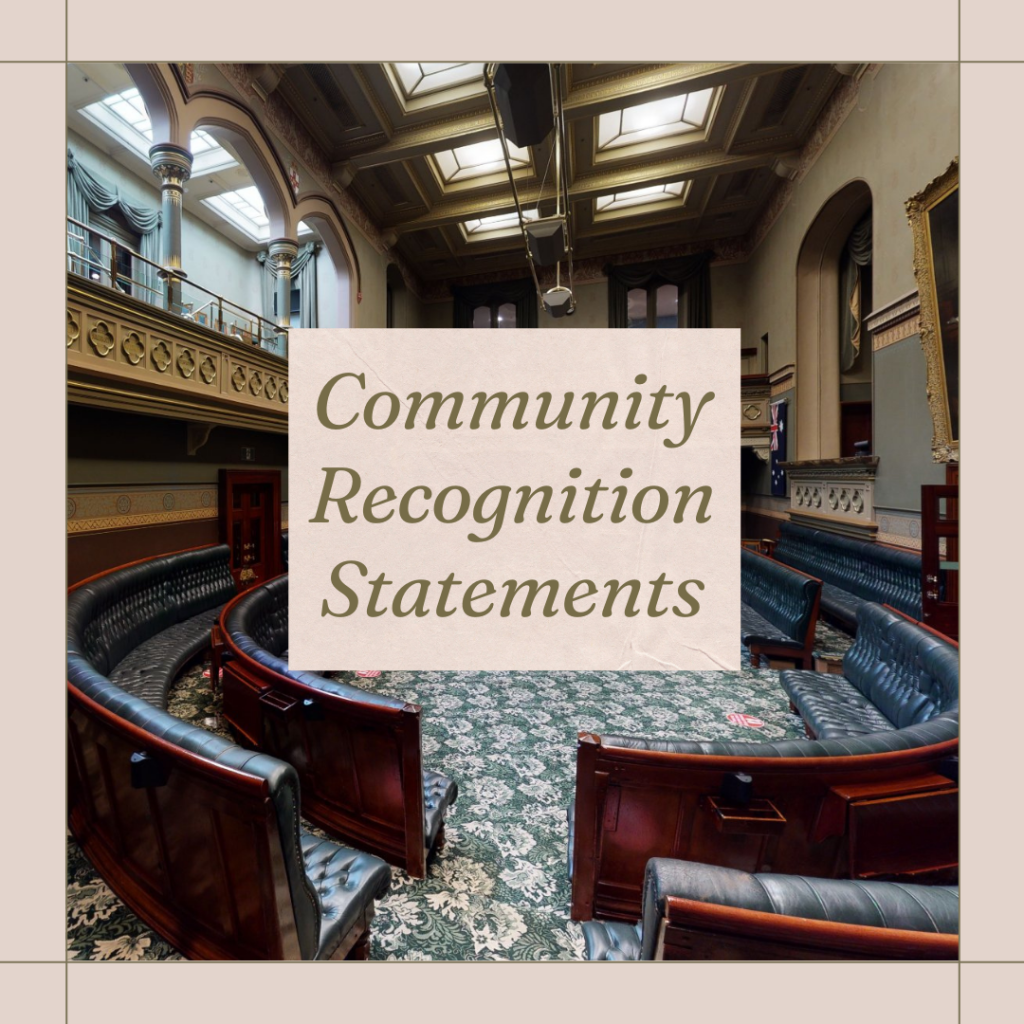Clayton Barr - Community Recognition Statements