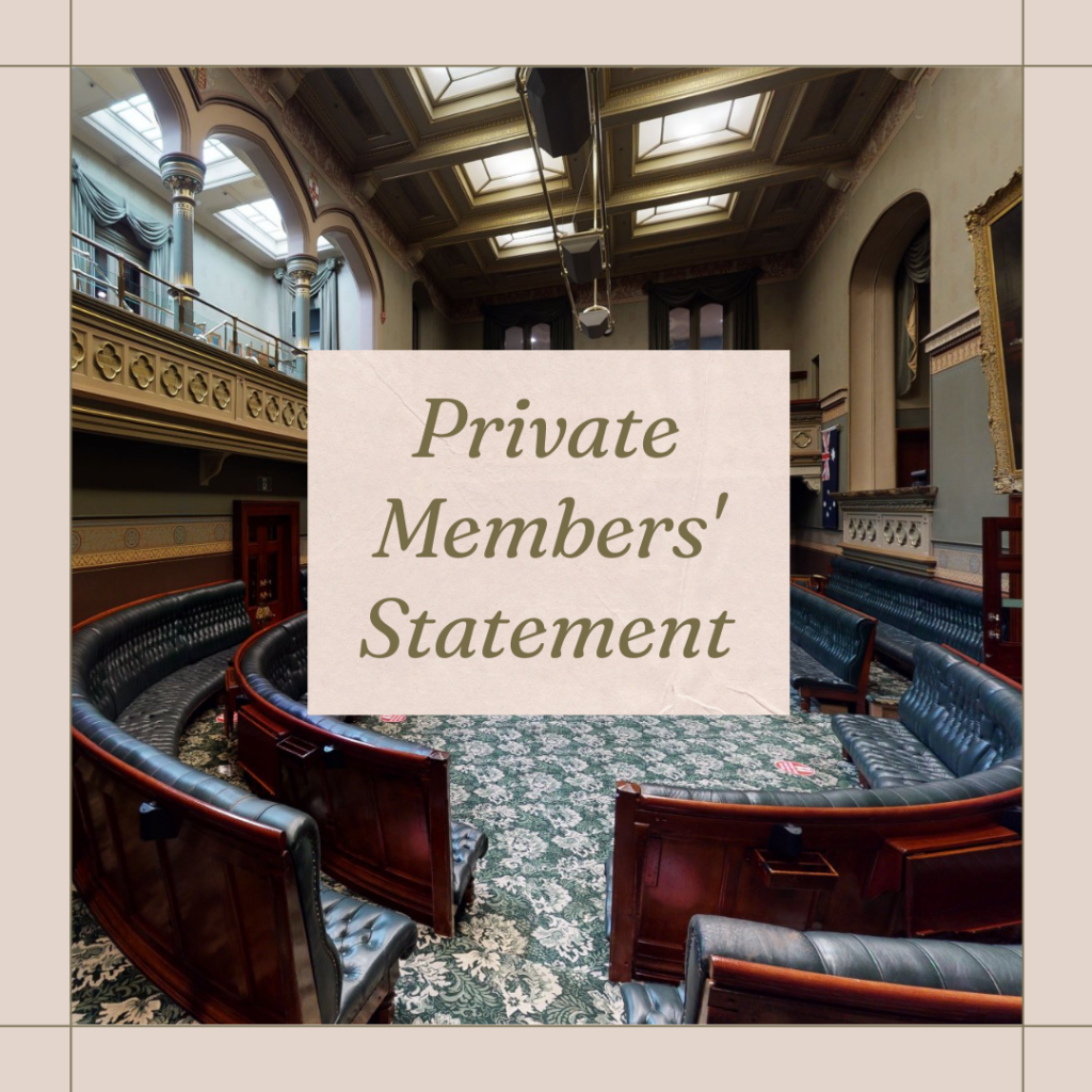 Clayton Barr - Private Member's Statement